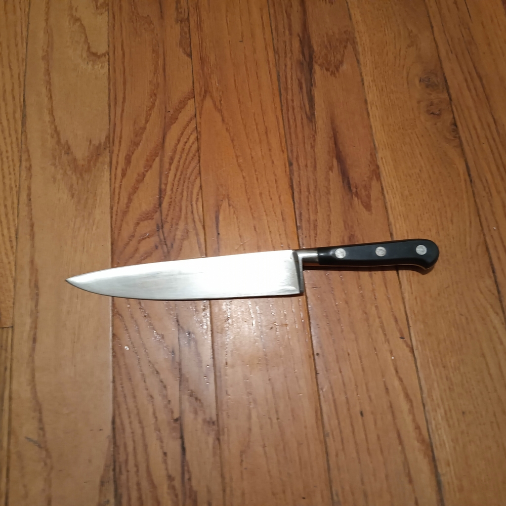 Stainless Steel Chef Knife with Black Handle
